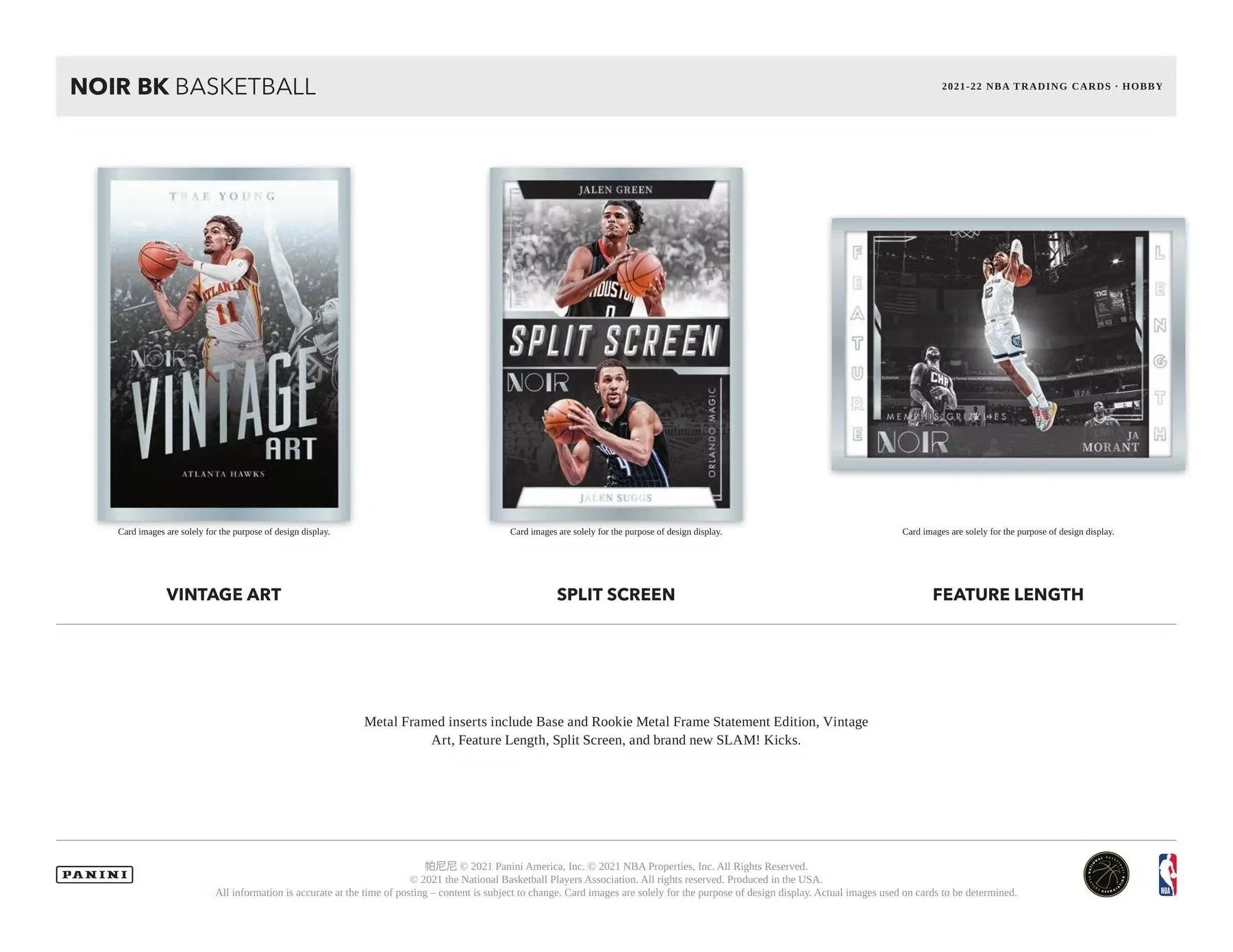 2021-22 Panini Noir Basketball Hobby Box