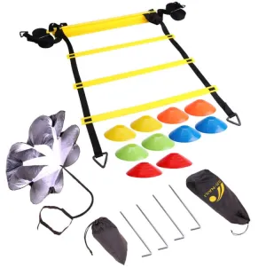 23 In 1 Football Training Agility Ladder   Logo Disc   Drag Umbrella Set(Mixed Color)