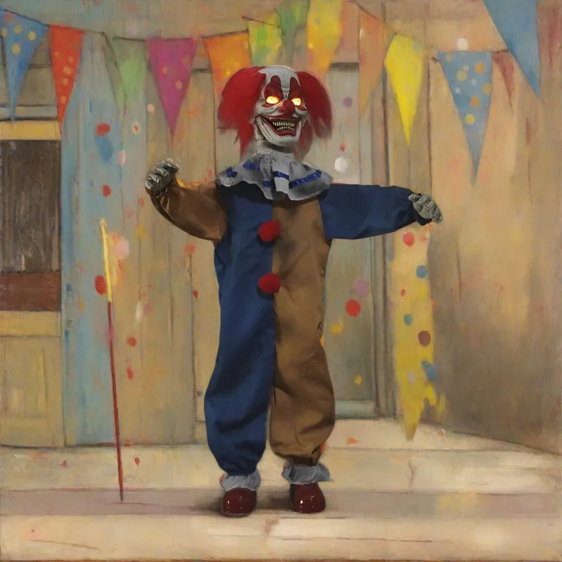 36" Little Top Clown Animated Prop