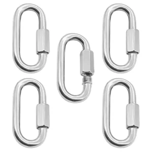 5 PCS 3.5mm 304 Stainless Steel Quick Connect Ring Runway Buckle