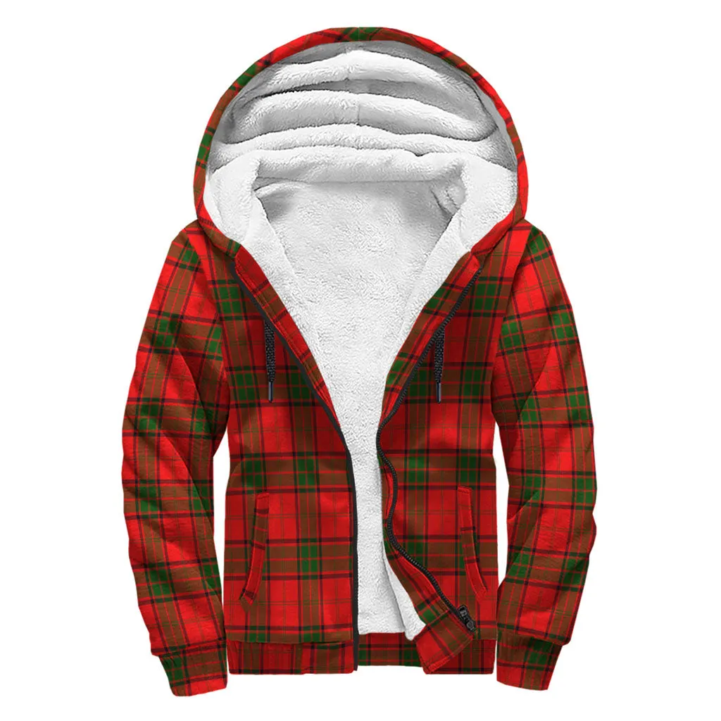 Adair Tartan Sherpa Hoodie with Family Crest