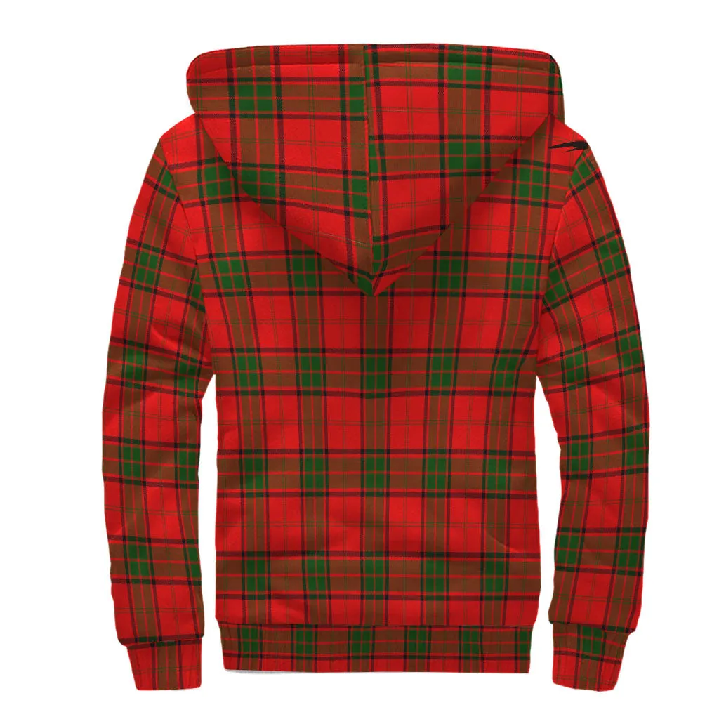 Adair Tartan Sherpa Hoodie with Family Crest