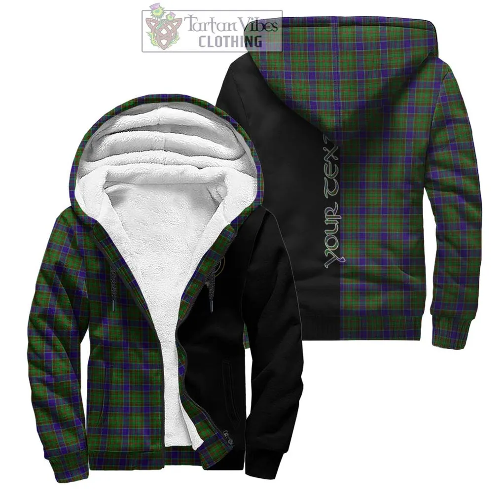 Adam Tartan Sherpa Hoodie with Family Crest and Half Of Me Style