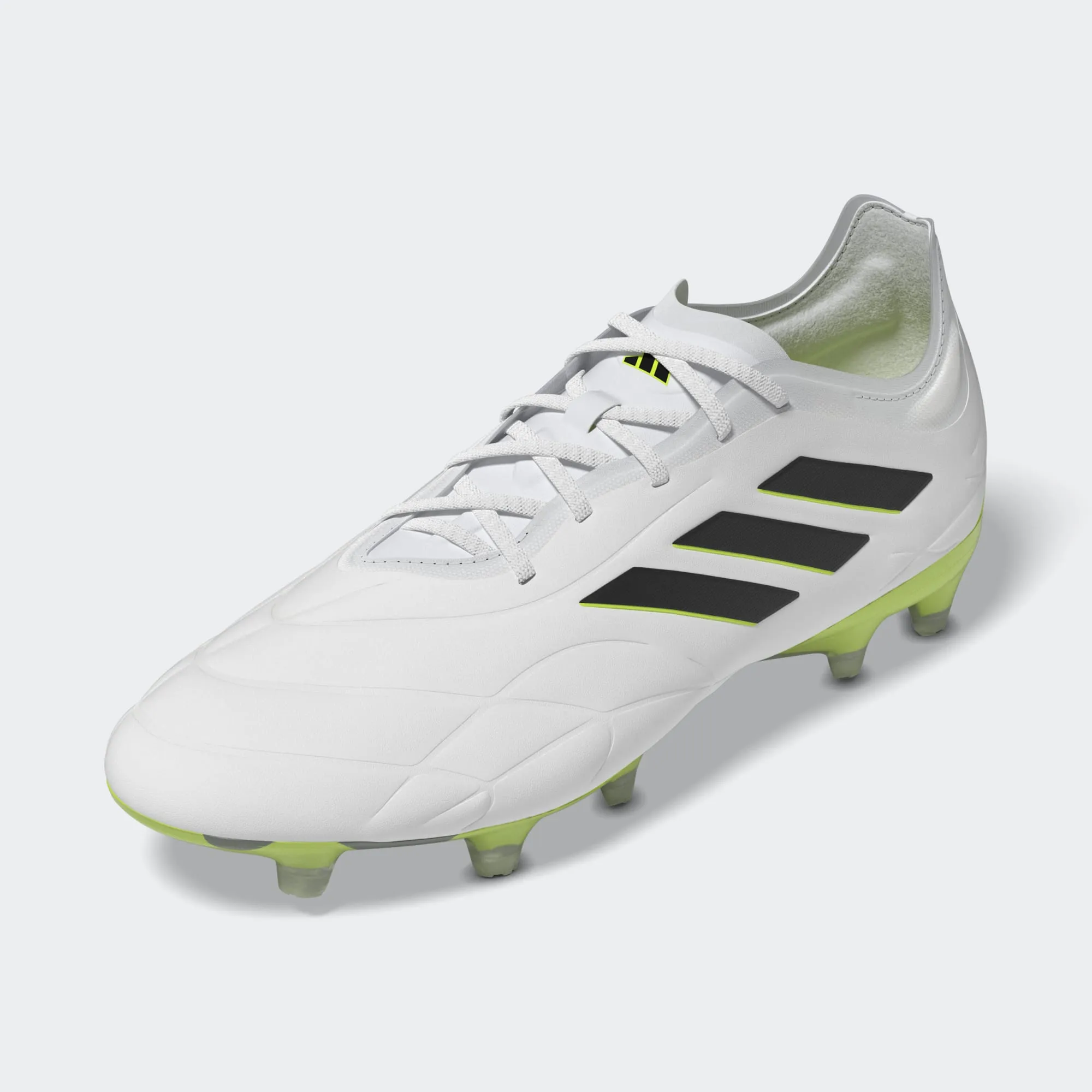 adidas COPA Pure .1 FG Boots- White/Black/Fluro Green