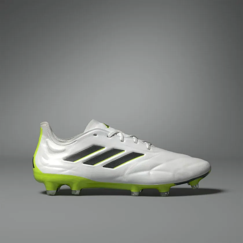 adidas COPA Pure .1 FG Boots- White/Black/Fluro Green