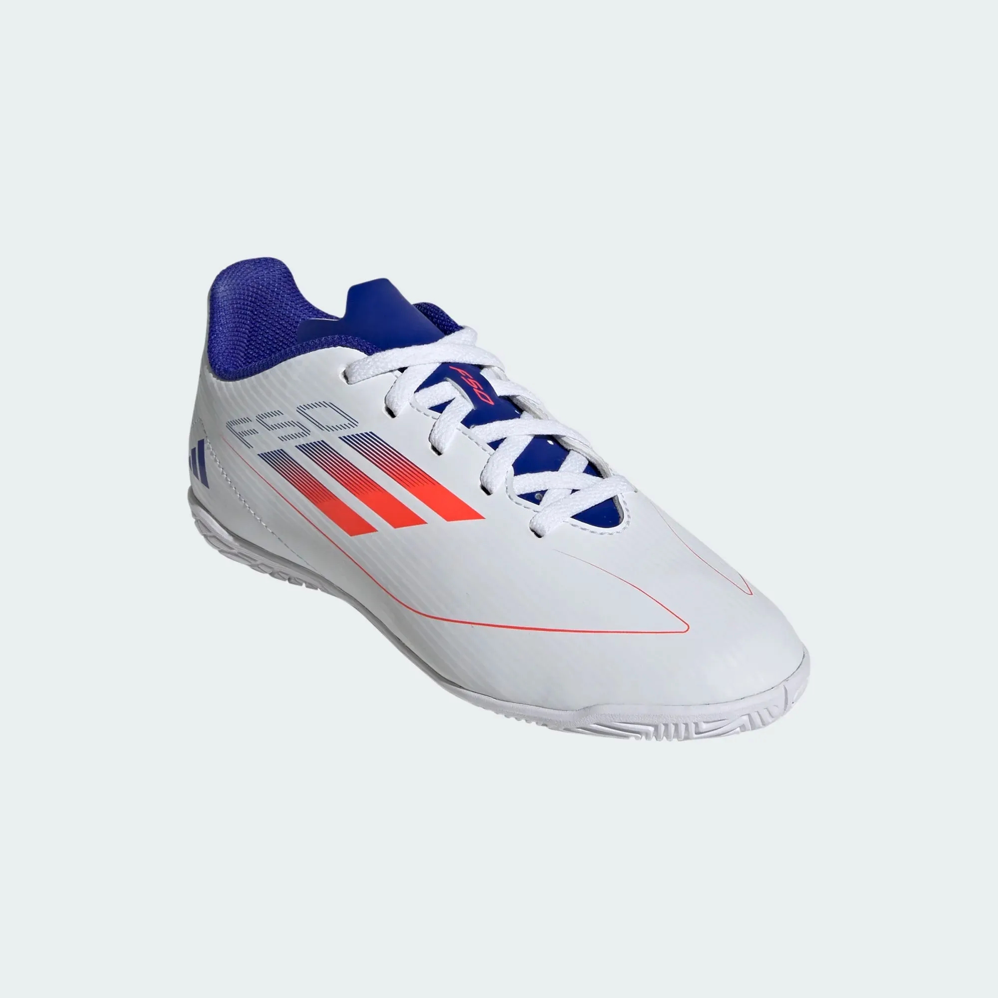 adidas F50 Club Indoor Boots- White/Red/Blue- JUNIOR