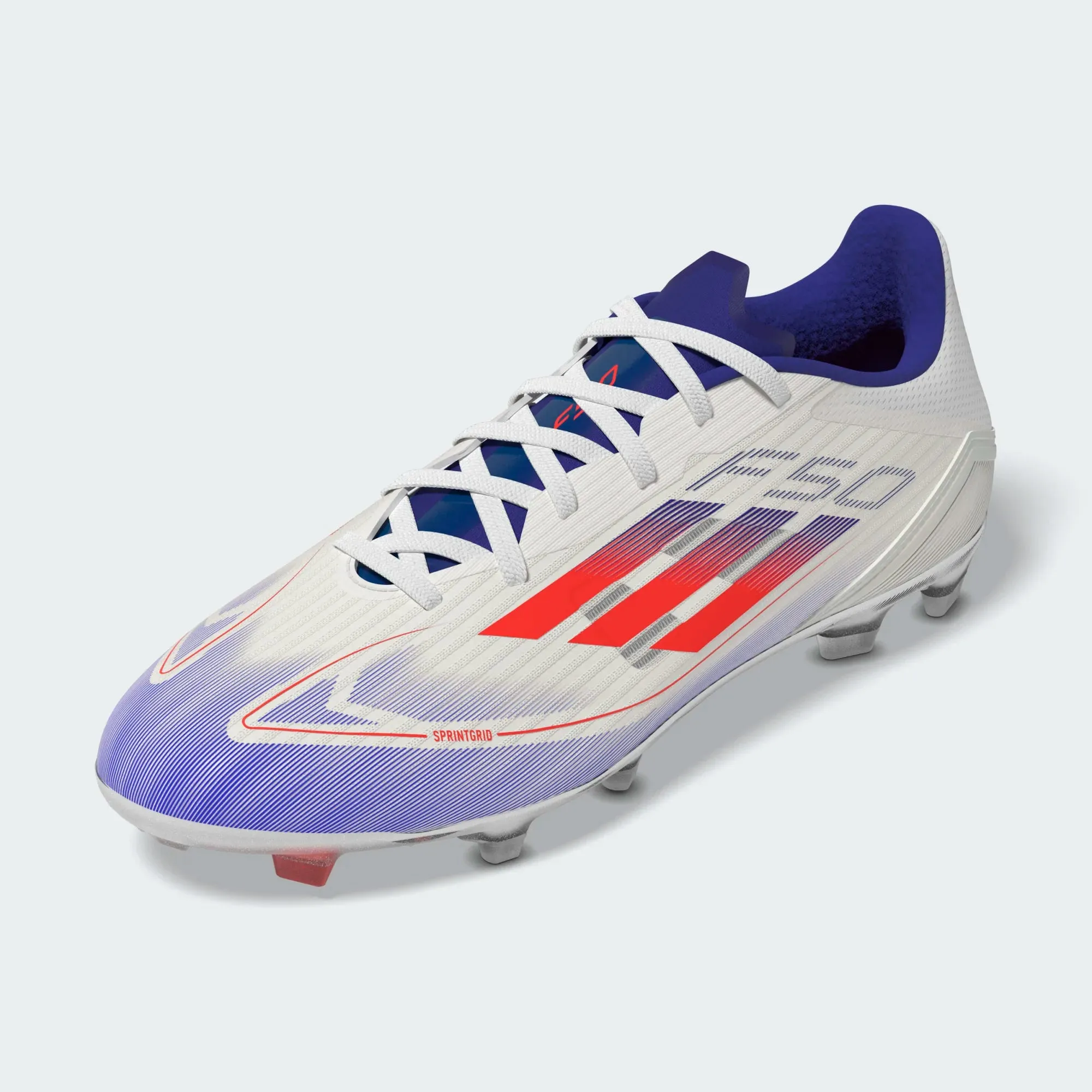 adidas F50 League Boots FG- White/Red/Blue