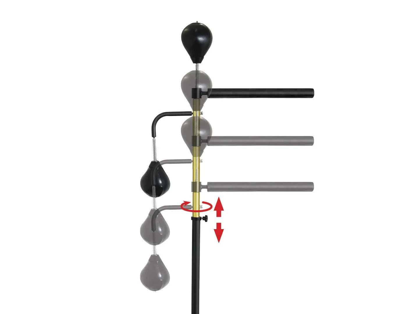 Adjustable Free-Standing Punching Bag with Speedball