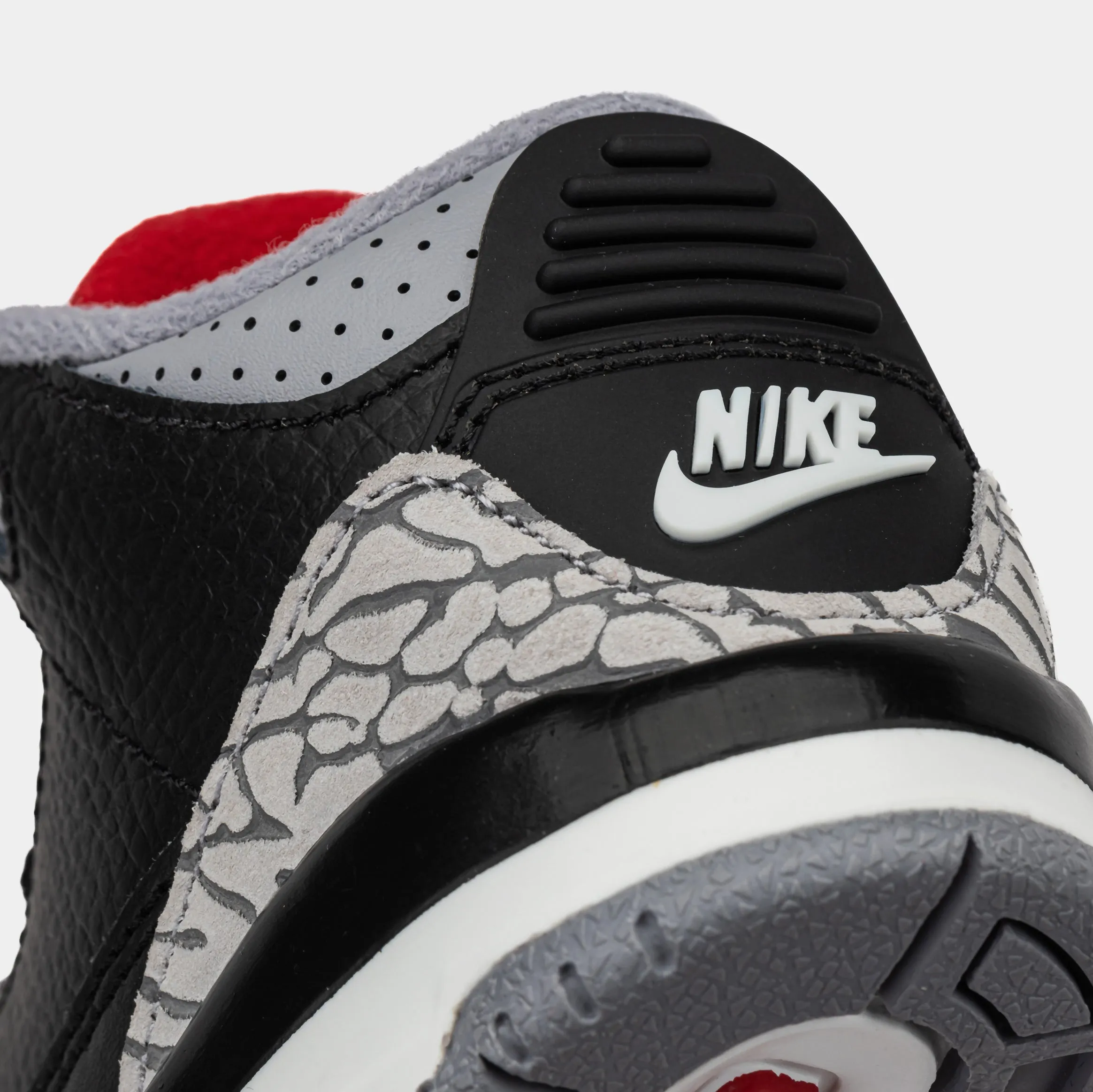 Air Jordan 3 Retro Black Cement Infant Toddler Lifestyle Shoes (Black/Fire Red/Cement Grey/Summit White)