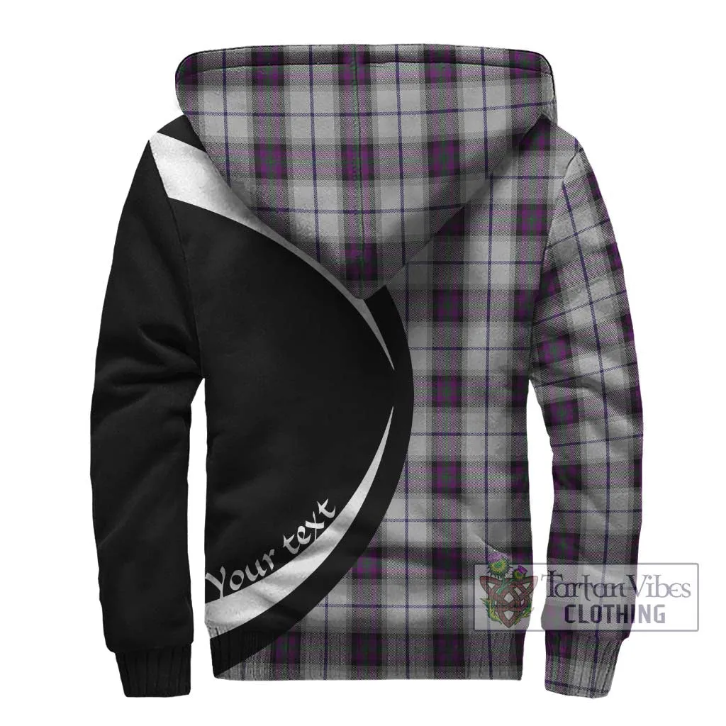 Alexander of Menstry Dress Tartan Sherpa Hoodie with Family Crest Circle Style