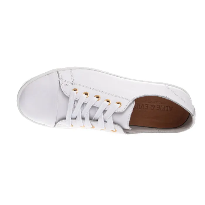 Alfie & Evie Greenie Leather Casual Kicks White