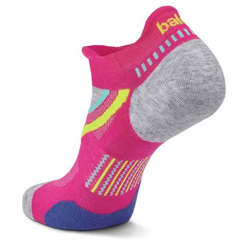 All Gender UltraGlide No Show Socks - Electric Pink/Midgrey