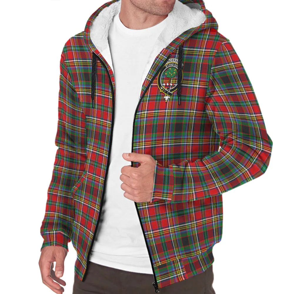 Anderson of Arbrake Tartan Sherpa Hoodie with Family Crest