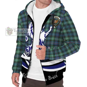 Baillie Ancient Tartan Sherpa Hoodie with Alba Gu Brath Regal Lion Emblem