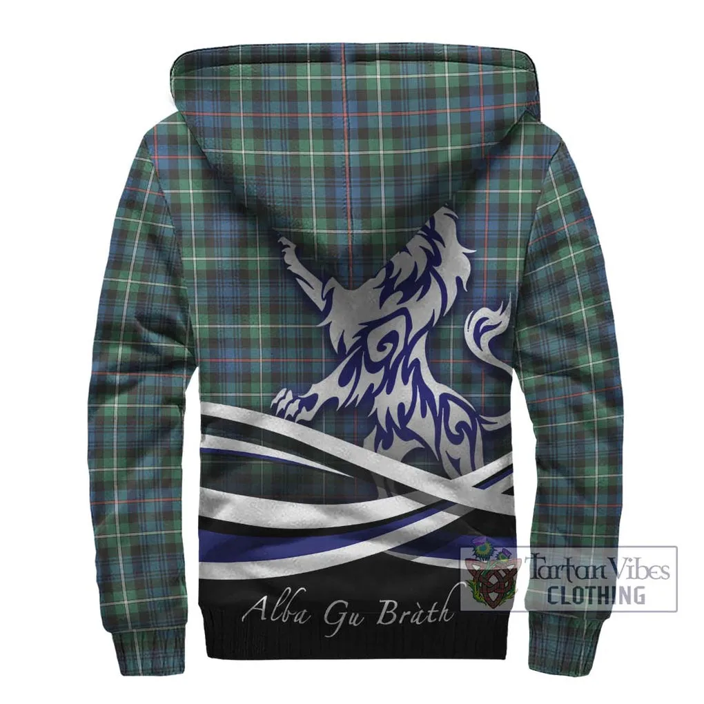 Baillie Ancient Tartan Sherpa Hoodie with Alba Gu Brath Regal Lion Emblem