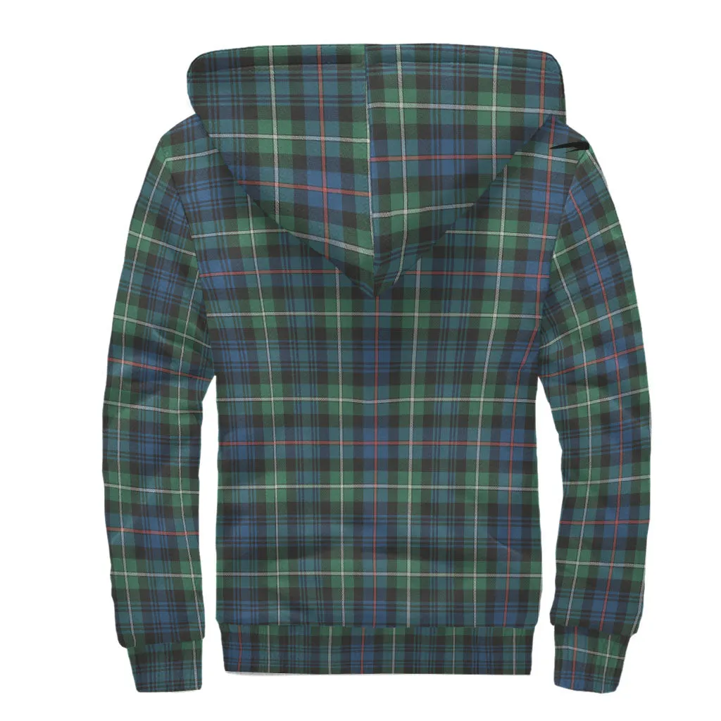 Baillie Ancient Tartan Sherpa Hoodie with Family Crest