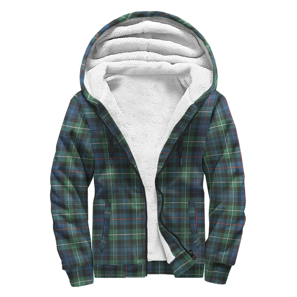 Baillie Ancient Tartan Sherpa Hoodie with Family Crest