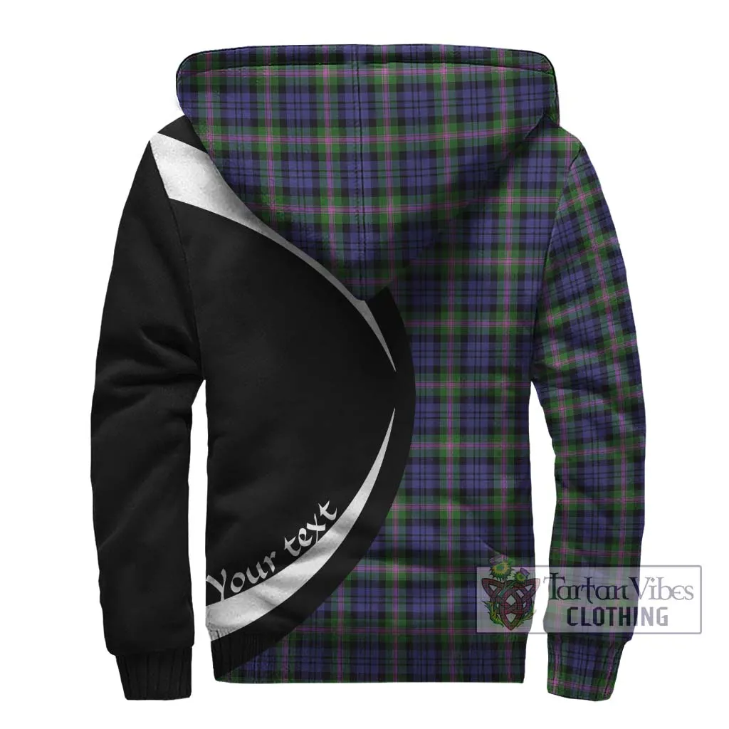 Baird Modern Tartan Sherpa Hoodie with Family Crest Circle Style