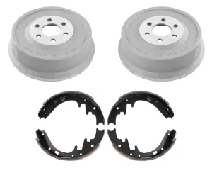 Balanced Rear Brake Drums and Brake Shoe Set for 98-02 Dodge Durango 3pc Kit