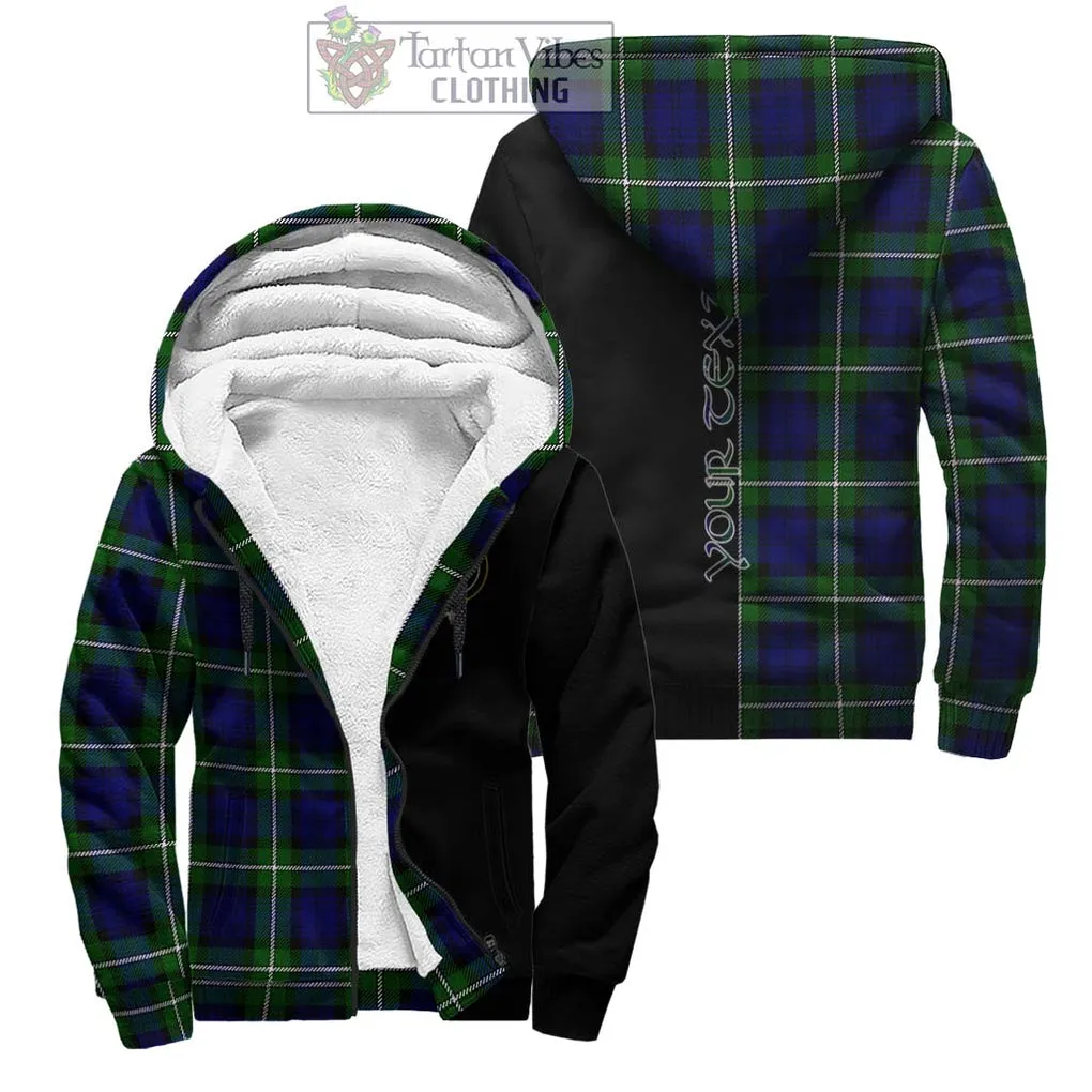 Bannerman Tartan Sherpa Hoodie with Family Crest and Half Of Me Style