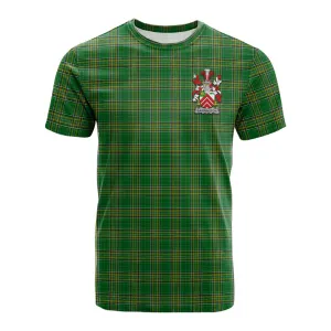 Barrington Irish Clan Tartan Cotton T-shirt with Coat of Arms