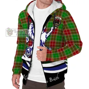 Baxter Modern Tartan Sherpa Hoodie with Alba Gu Brath Regal Lion Emblem