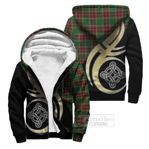 Baxter Tartan Sherpa Hoodie with Family Crest and Celtic Symbol Style