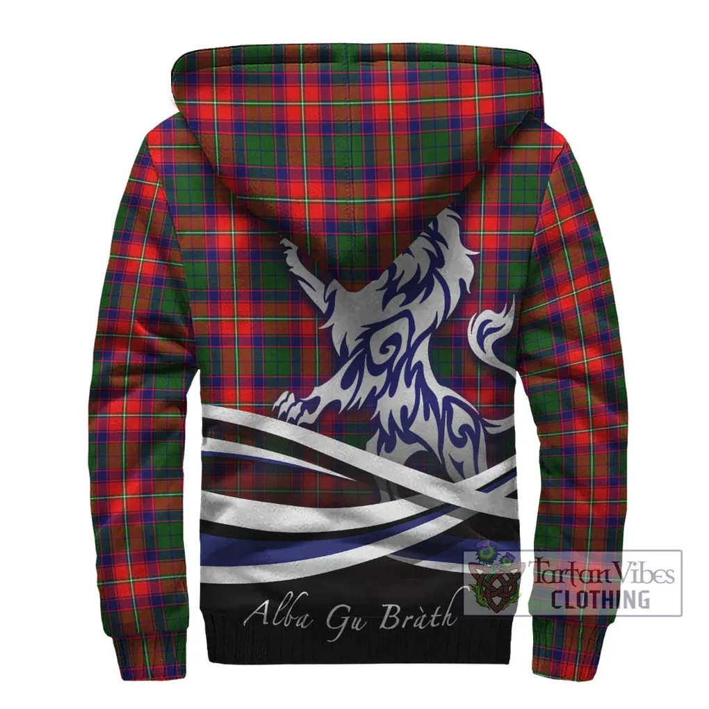 Belshes Tartan Sherpa Hoodie with Alba Gu Brath Regal Lion Emblem