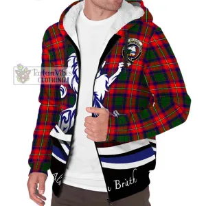 Belshes Tartan Sherpa Hoodie with Alba Gu Brath Regal Lion Emblem