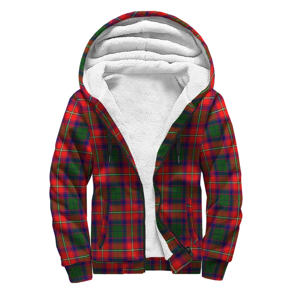 Belshes Tartan Sherpa Hoodie with Family Crest