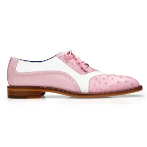 Belvedere Sesto in Rose Pink / White Alligator Calf Oxfords