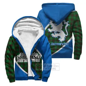 Beveridge Family Crest Tartan Sherpa Hoodie Celebrate Saint Andrew's Day in Style