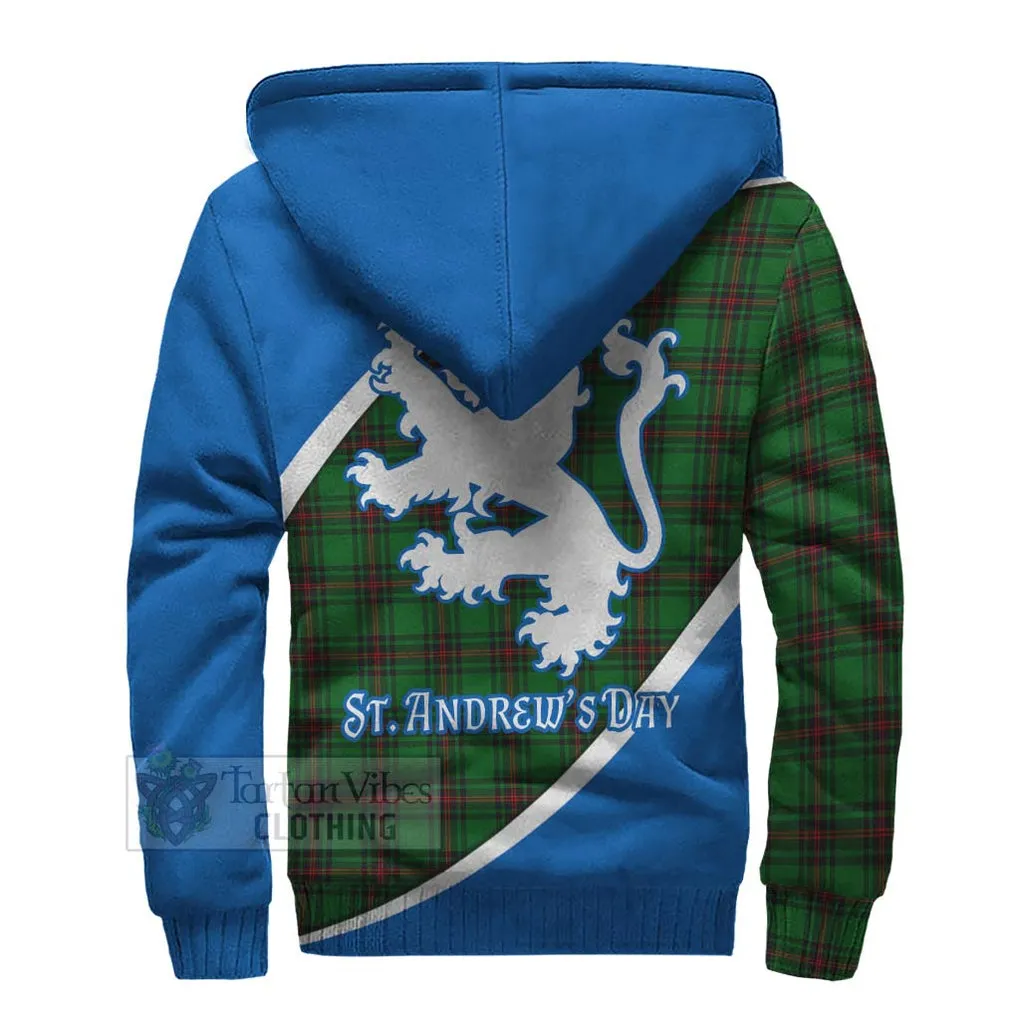 Beveridge Family Crest Tartan Sherpa Hoodie Celebrate Saint Andrew's Day in Style