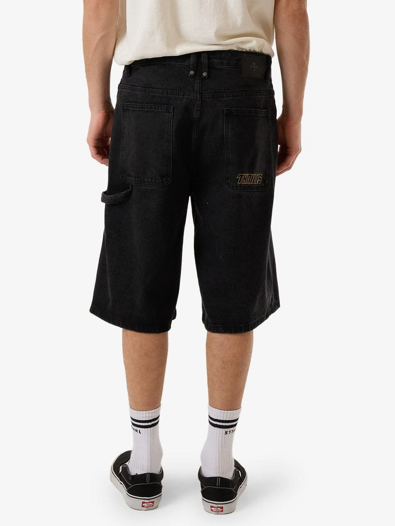 Big Slacker Existence Embro Denim Short - Aged Black