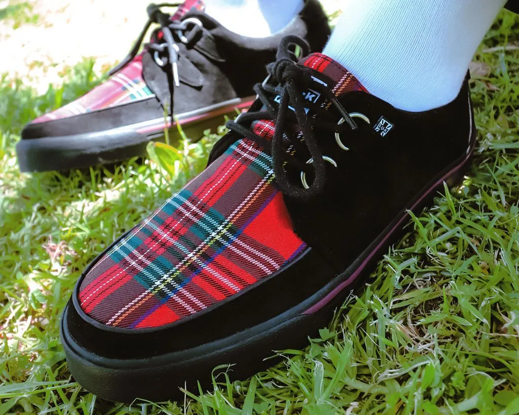 Black Faux Suede & Plaid VLK Sneaker