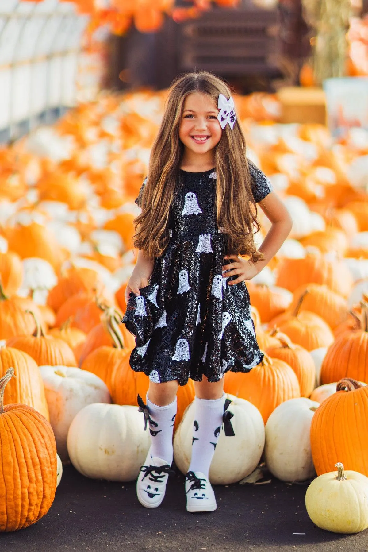 Black Sequin Ghost Dress