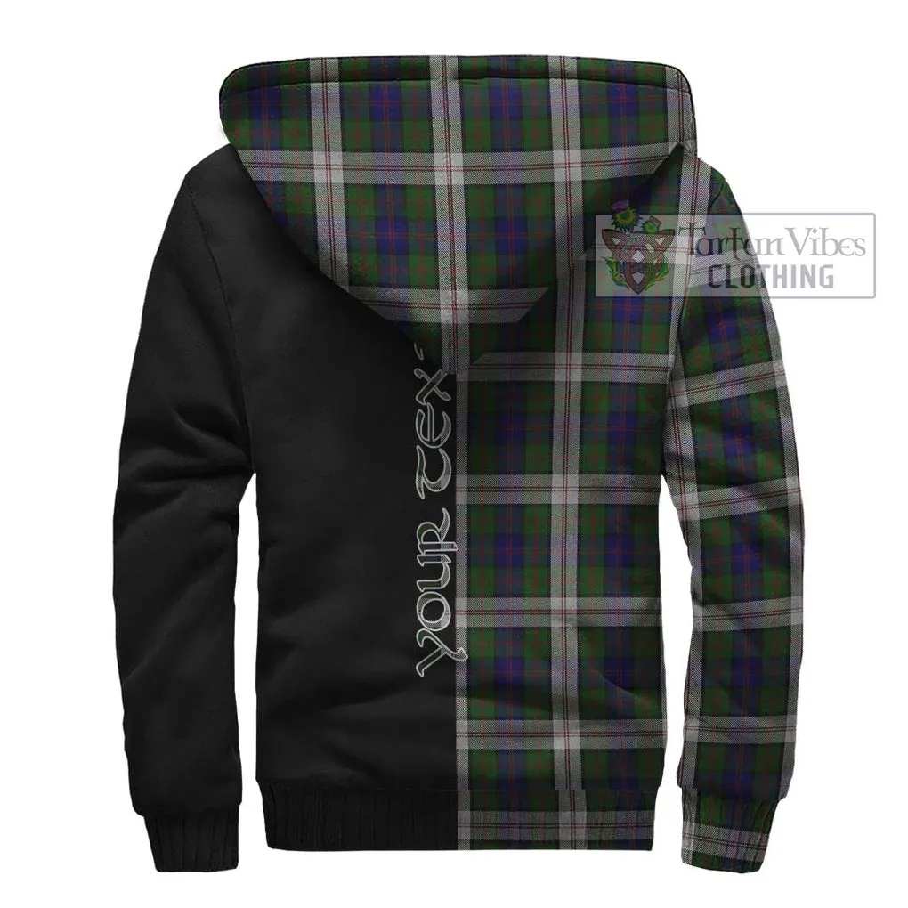 Blair Dress Tartan Sherpa Hoodie with Family Crest and Half Of Me Style