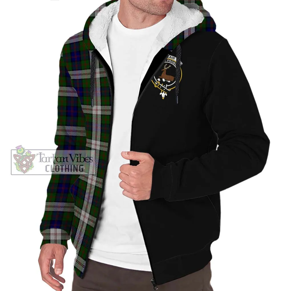 Blair Dress Tartan Sherpa Hoodie with Family Crest and Half Of Me Style