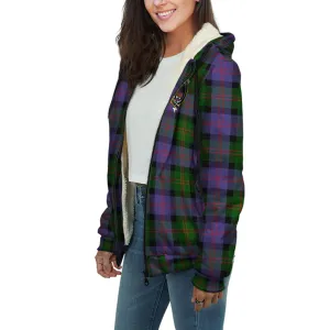 Blair Modern Tartan Sherpa Hoodie with Family Crest