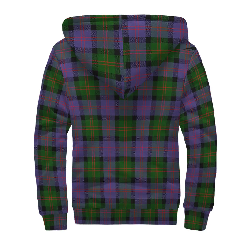 Blair Modern Tartan Sherpa Hoodie with Family Crest