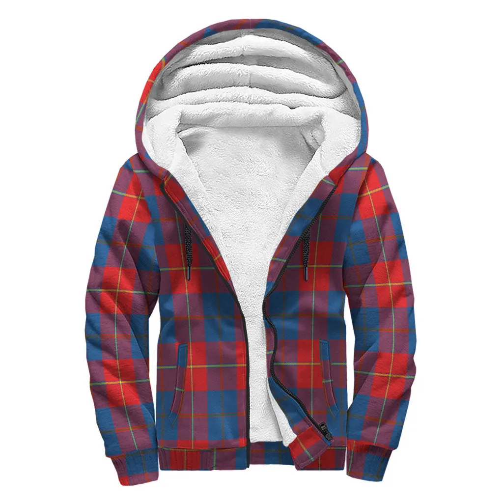 Blane Tartan Sherpa Hoodie with Family Crest