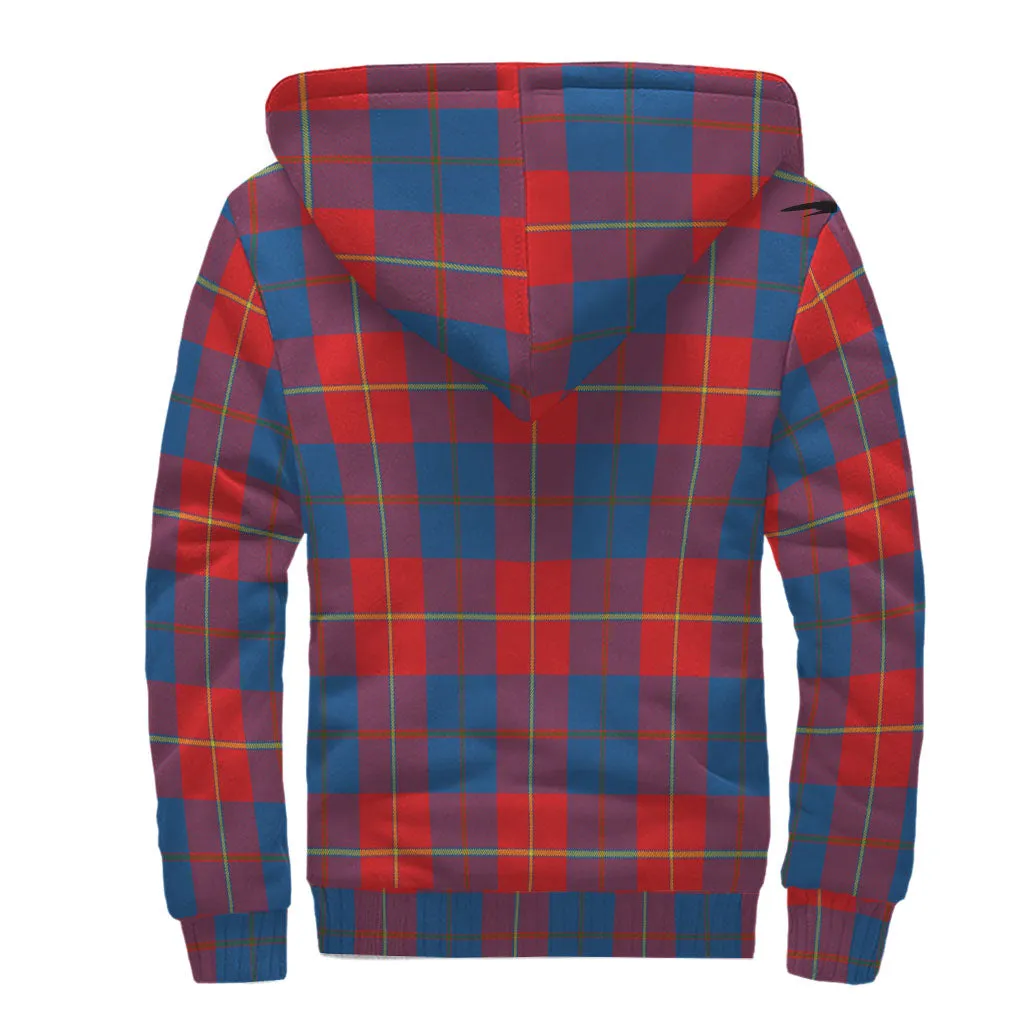 Blane Tartan Sherpa Hoodie with Family Crest