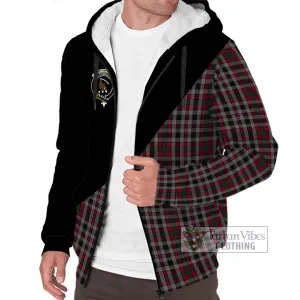 Borthwick Tartan Sherpa Hoodie with Family Crest and Military Logo Style