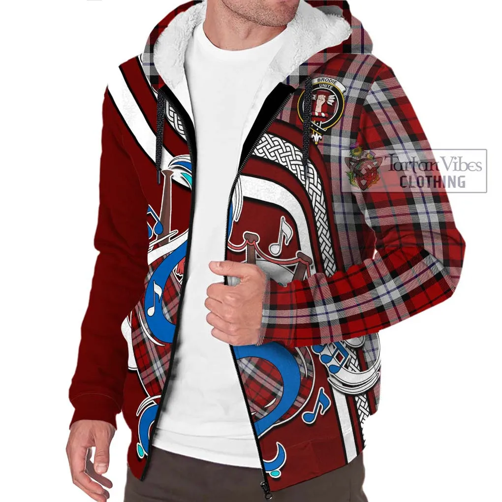 Brodie Dress Tartan Sherpa Hoodie with Epic Bagpipe Style