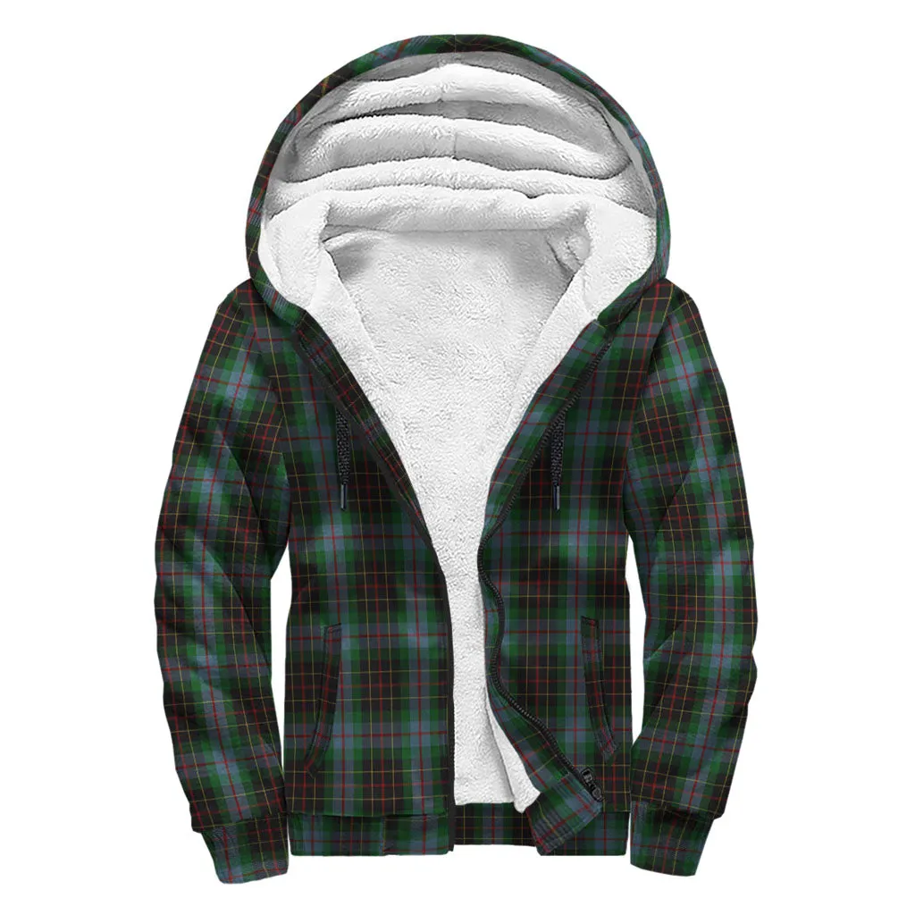 Brodie Hunting Tartan Sherpa Hoodie with Family Crest