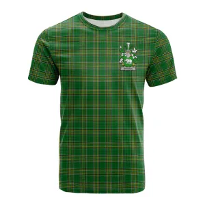 Butcher Irish Clan Tartan Cotton T-shirt with Coat of Arms