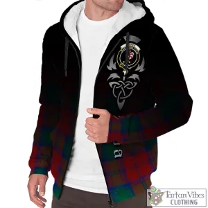 Byres (Byses) Tartan Sherpa Hoodie Featuring Alba Gu Brath Family Crest Celtic Inspired