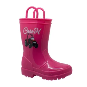 Case IH Kids Girls Pink PVC Work Boots