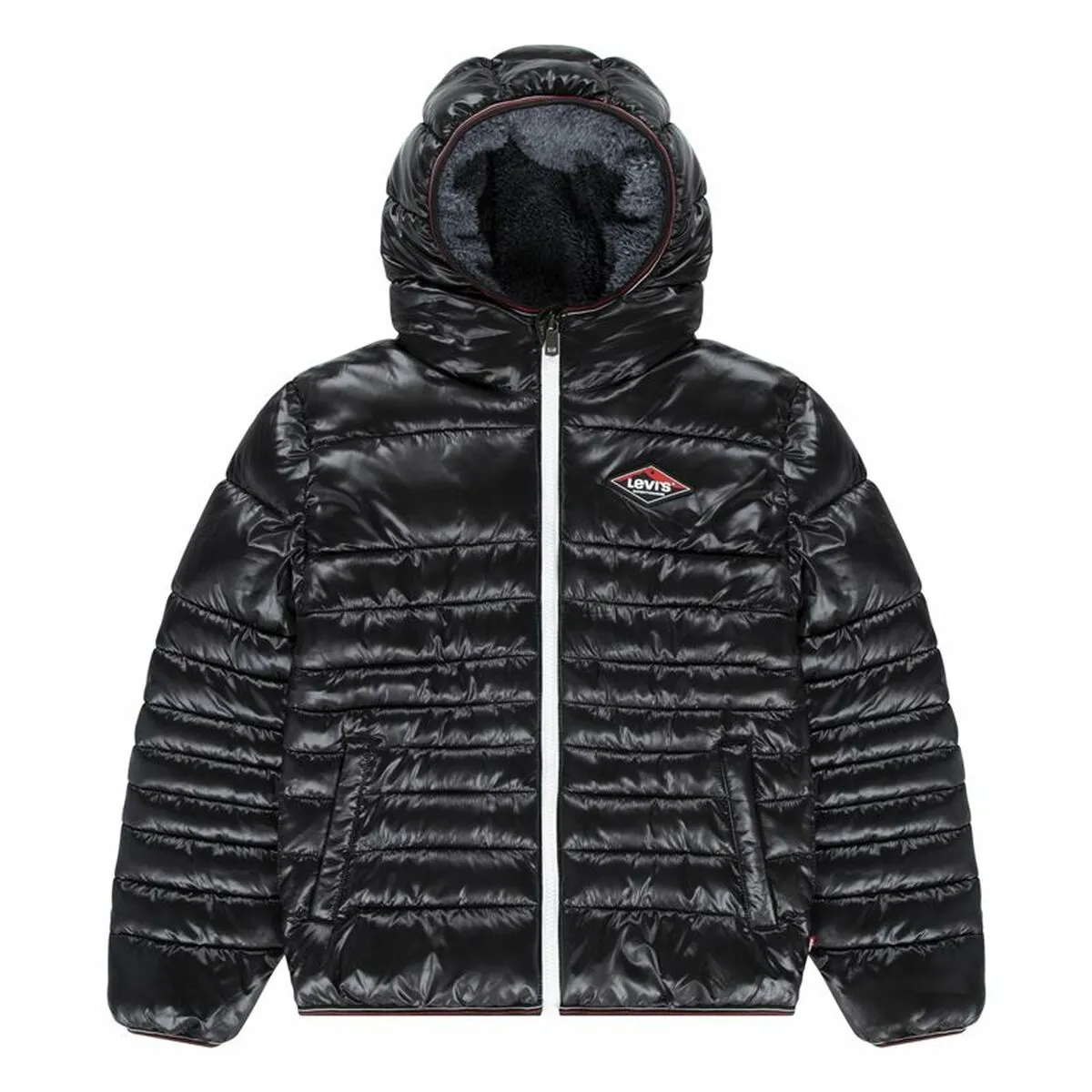 Children's Sports Jacket Levi's Sherpa Lined Mdwt Puffer J Black