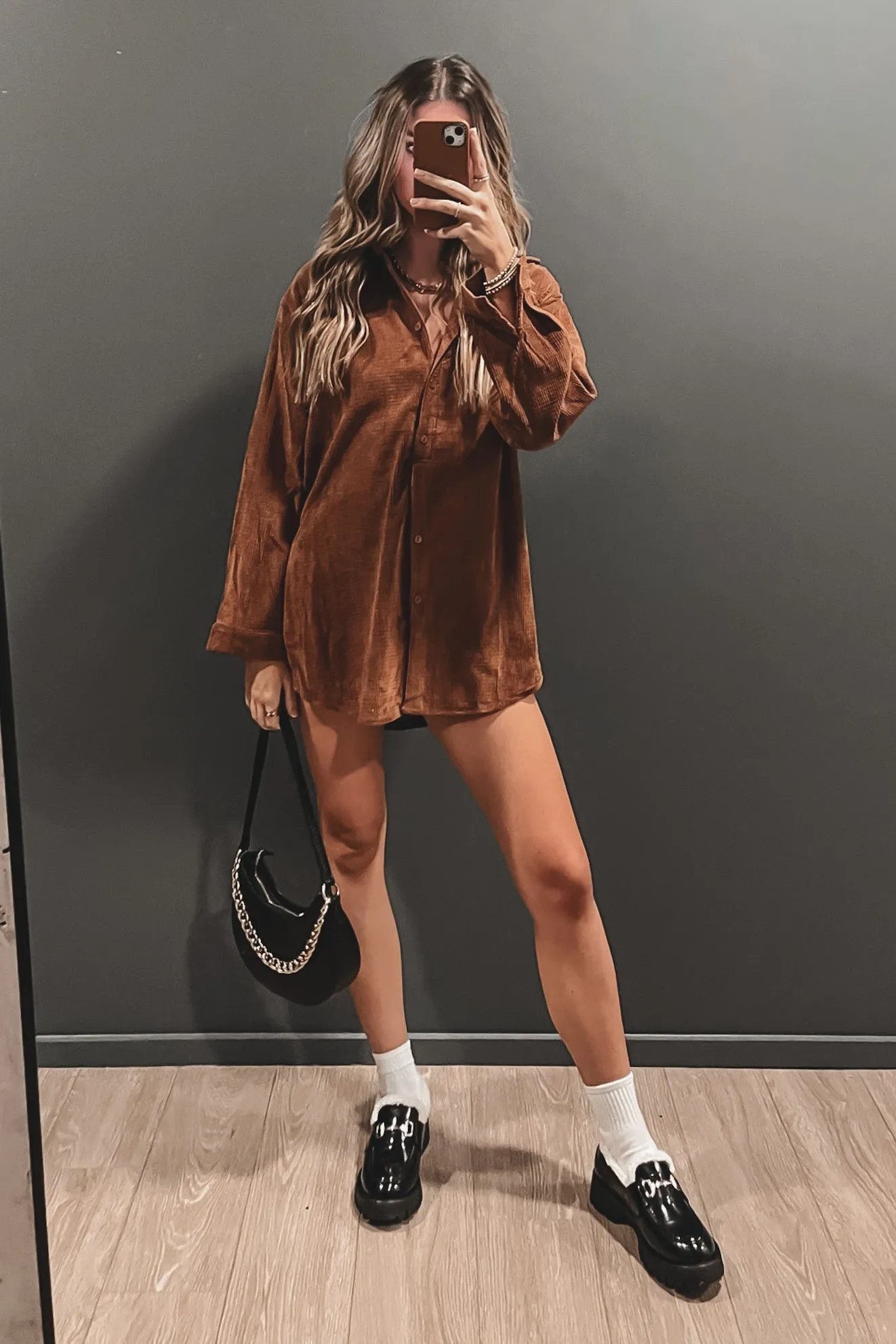 DEAL My Girl's So Cute Toffee Corduroy Oversized Romper